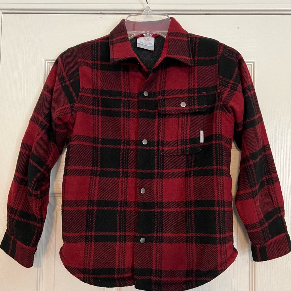 Columbia Boys Sherpa Lined Flannel Jacket